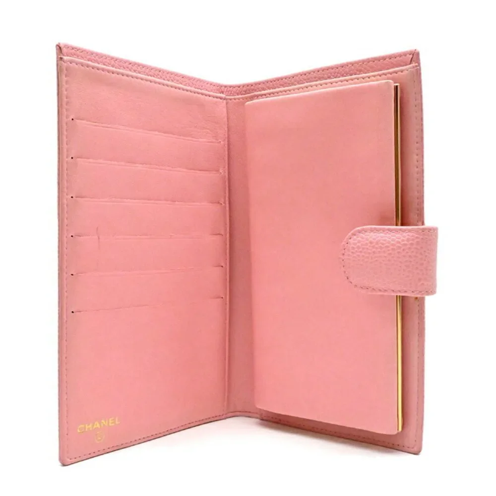 CHANEL Pink Caviar Leather Logo Wallet - Picture 5 of 10